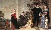 OOST, Jacob van, the Elder Portrait of a Bruges Family a oil painting on canvas